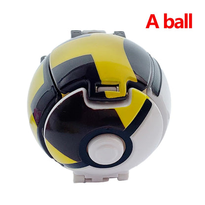 Random 7CM Pokeball Pokemon big ball Anime action figure Pikachu Litten Psyduck Squirtle Bulbasaur Go Toy boy kid Birthday Gift