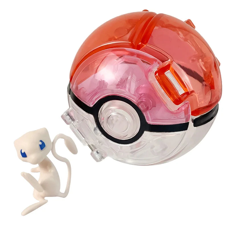 Random 7CM Pokeball Pokemon big ball Anime action figure Pikachu Litten Psyduck Squirtle Bulbasaur Go Toy boy kid Birthday Gift