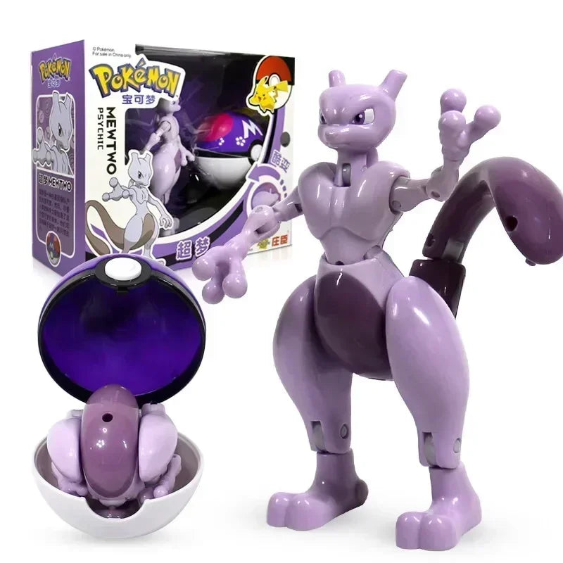 Genuine Pokemon Figure Ball Action Toy Mewtwo Venusaur Charizard Solgaleo Eevee Mewtwo Pikachu Box Pokeball Poke Ball Kids Gift