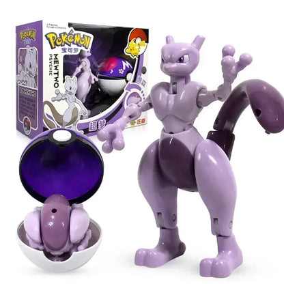 Genuine Pokemon Figure Ball Action Toy Mewtwo Venusaur Charizard Solgaleo Eevee Mewtwo Pikachu Box Pokeball Poke Ball Kids Gift