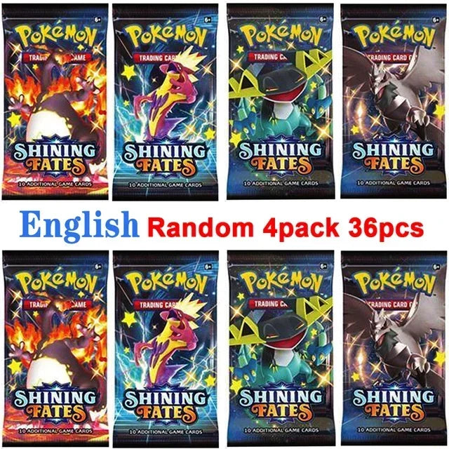 Pokemon Card Game Box Scarlet & Violet Evolutions 151 Temporal Forces Sun Moon Team up 4 Packs (Each Pack Contains 9/10 Cards)