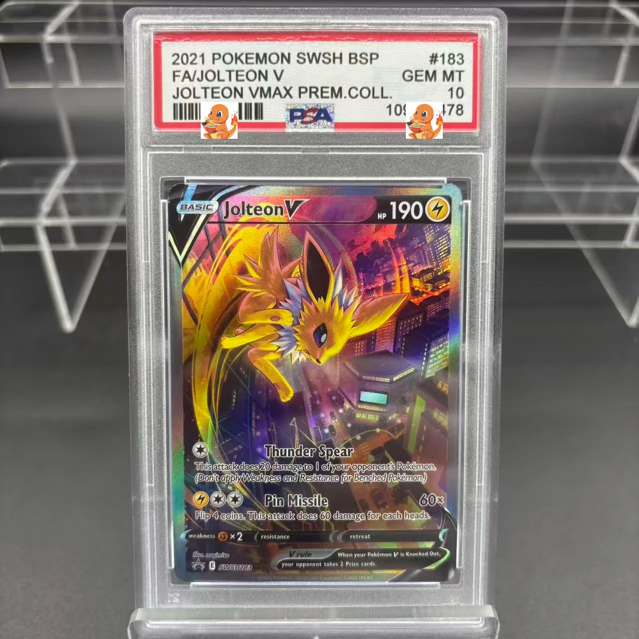 diy 1pcs pokemon PTCG PSA Jolteon Zekrom ex Shining Celebi Self Control Collect Signature Trading Flash Card Anime Cartoon Gift