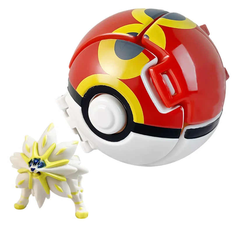 Random 7CM Pokeball Pokemon big ball Anime action figure Pikachu Litten Psyduck Squirtle Bulbasaur Go Toy boy kid Birthday Gift
