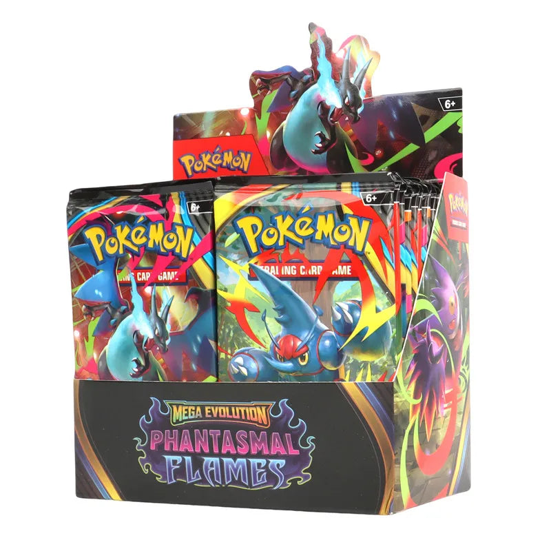 360Pcs English Pokémon TCG: Mega Evolution Phantasmal Flames Booster Box Pokemon trade card 36 Pack Box