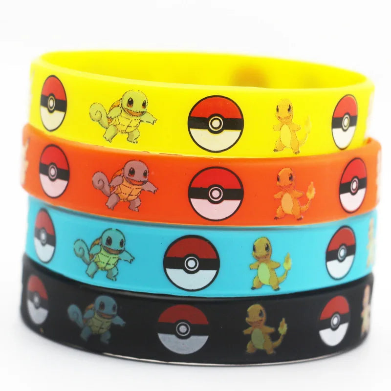 Pokemon Bracelet Anime Pocket Elf Pikachu Noctilucent Cartoon Silicone Wristband Bracelets Party Gifts Cosplay Accessoires Toys