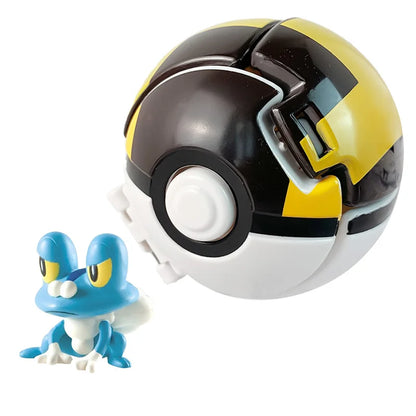 Random 7CM Pokeball Pokemon big ball Anime action figure Pikachu Litten Psyduck Squirtle Bulbasaur Go Toy boy kid Birthday Gift