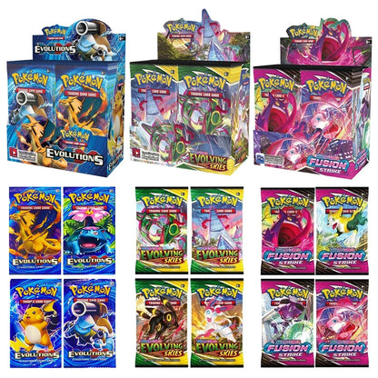 Pokemon Card Game Box Scarlet & Violet Evolutions 151 Temporal Forces Sun Moon Team up 4 Packs (Each Pack Contains 9/10 Cards)