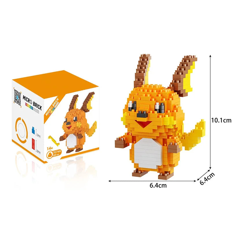Pokemon building blocks mini small micro deform construction bricks nano Toy pikahcu Charmander Togepi children kids boy Game