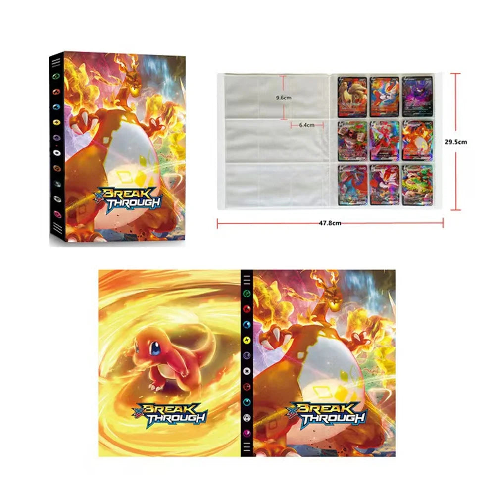 2024 Charizard Mewtwo Holder Binder Collections Folder Anime Card Protector Notebook for Pokemones Album 240/540Pcs Card Book