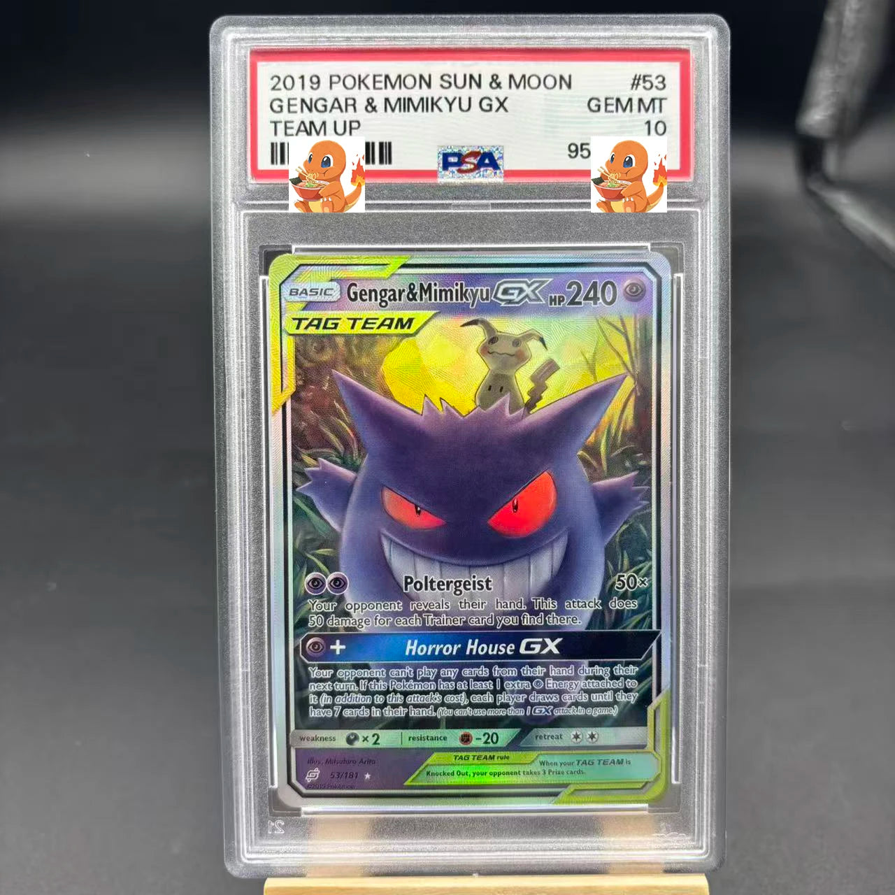 Diy 1pcs/set Pokemon PTCG PSA Pikachu Sableye&Tyranitar Ex Self Control Collect Signature Trading Flash Card Anime Cartoon Gift