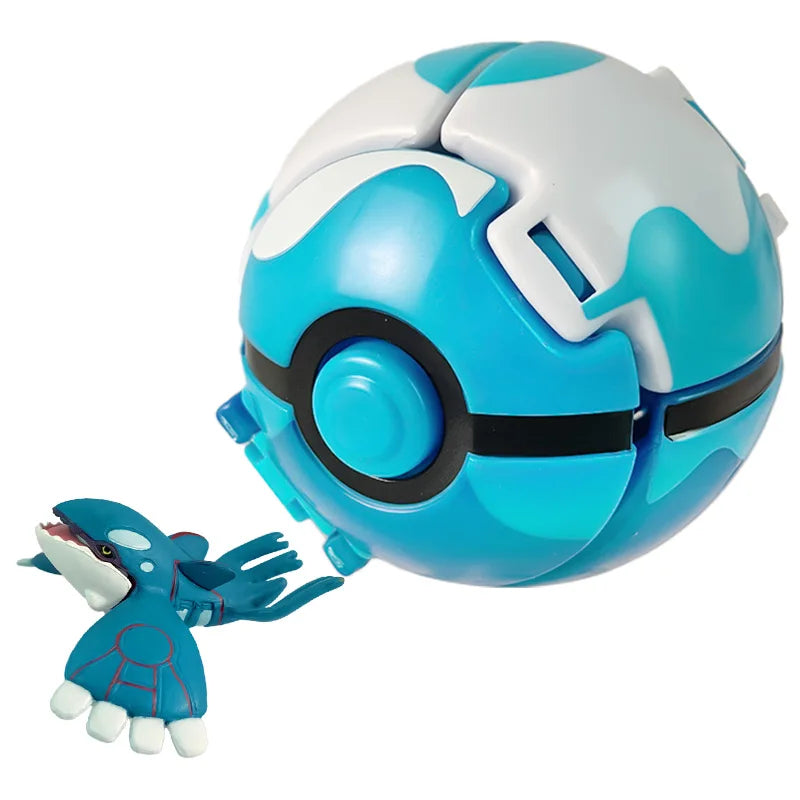 Random 7CM Pokeball Pokemon big ball Anime action figure Pikachu Litten Psyduck Squirtle Bulbasaur Go Toy boy kid Birthday Gift