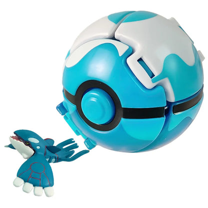 Random 7CM Pokeball Pokemon big ball Anime action figure Pikachu Litten Psyduck Squirtle Bulbasaur Go Toy boy kid Birthday Gift