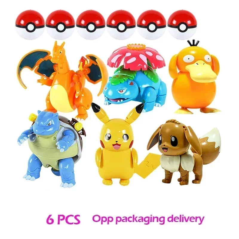 Genuine Pokemon Figure Ball Action Toy Mewtwo Venusaur Charizard Solgaleo Eevee Mewtwo Pikachu Box Pokeball Poke Ball Kids Gift