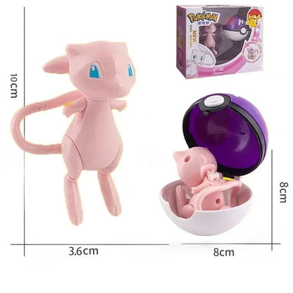 Genuine Pokemon Figure Ball Action Toy Mewtwo Venusaur Charizard Solgaleo Eevee Mewtwo Pikachu Box Pokeball Poke Ball Kids Gift