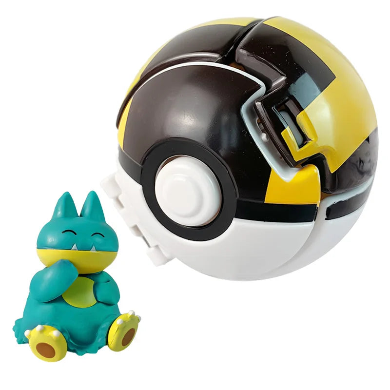 Random 7CM Pokeball Pokemon big ball Anime action figure Pikachu Litten Psyduck Squirtle Bulbasaur Go Toy boy kid Birthday Gift
