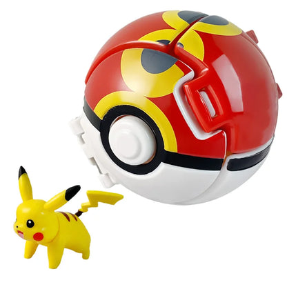 Random 7CM Pokeball Pokemon big ball Anime action figure Pikachu Litten Psyduck Squirtle Bulbasaur Go Toy boy kid Birthday Gift
