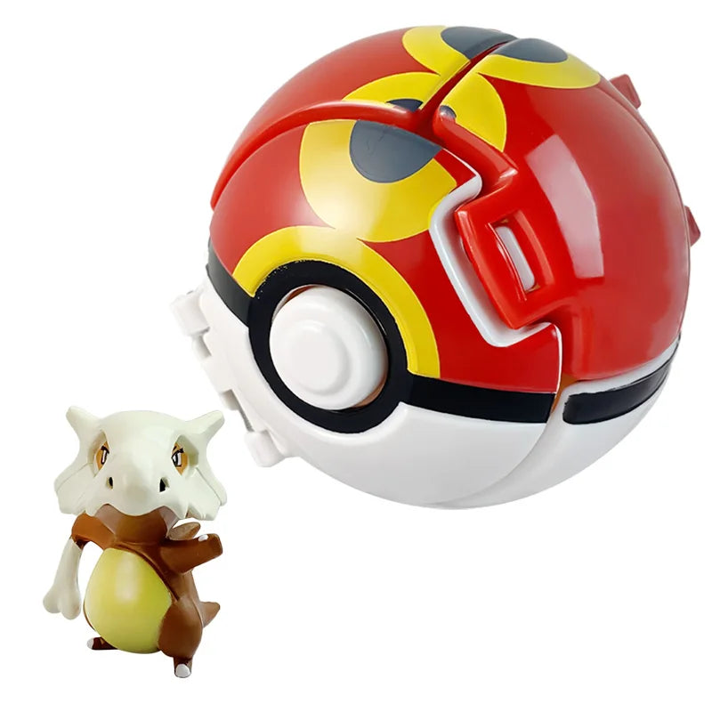 Random 7CM Pokeball Pokemon big ball Anime action figure Pikachu Litten Psyduck Squirtle Bulbasaur Go Toy boy kid Birthday Gift