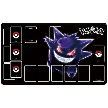 New 600x350mm PTCG Eevee Mewtwo Single Player Playmat Anime Cartoon Duel Disk Game Ash Ketchum Rubber Board Game Mat Toy Gifts