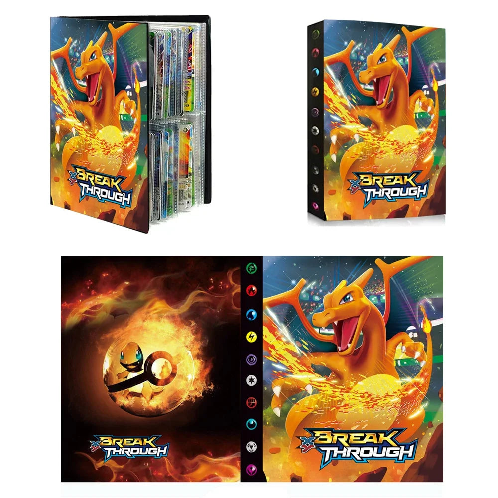 2024 Charizard Mewtwo Holder Binder Collections Folder Anime Card Protector Notebook for Pokemones Album 240/540Pcs Card Book