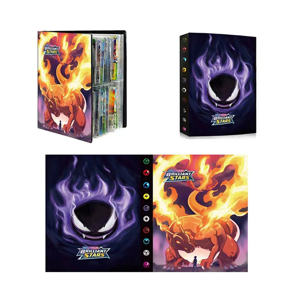 2024 Charizard Mewtwo Holder Binder Collections Folder Anime Card Protector Notebook for Pokemones Album 240/540Pcs Card Book