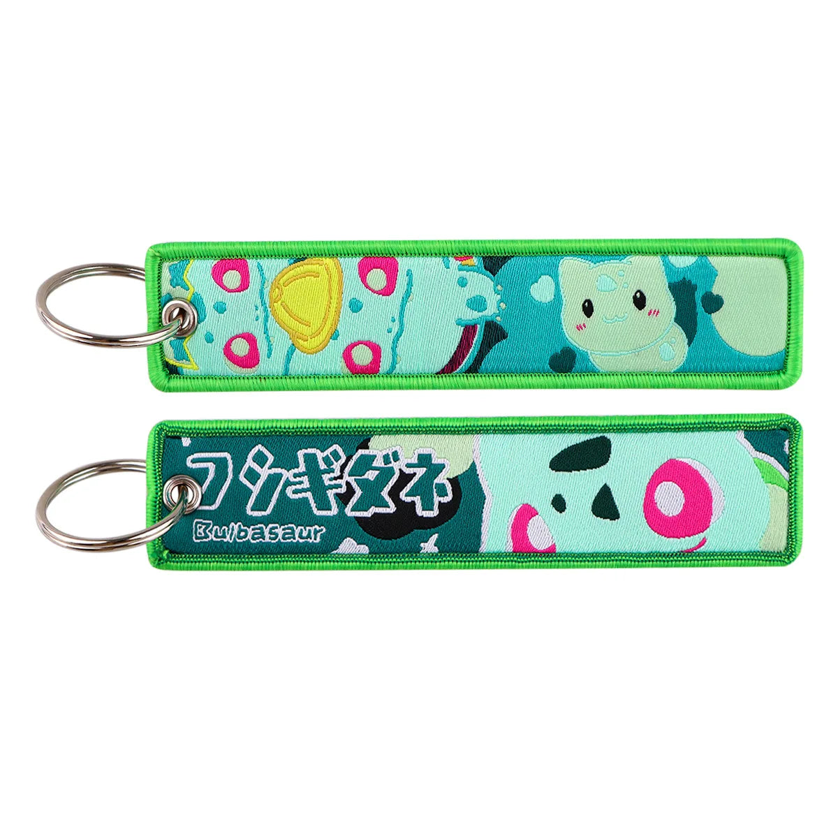 Embroidered Cute Tag keys Cartoon Pocket Monster Pokémon Keychains Anime Keyring For Fans Cosplay Accessories