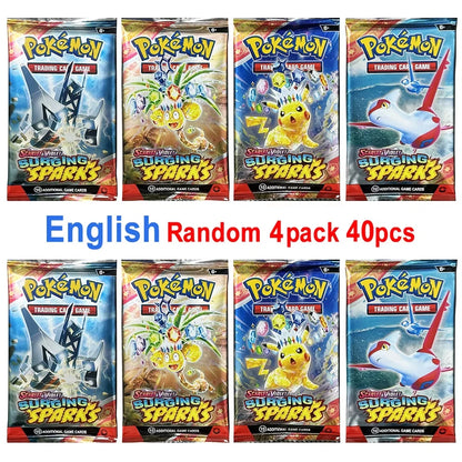 Pokemon Card Game Box Scarlet & Violet Evolutions 151 Temporal Forces Sun Moon Team up 4 Packs (Each Pack Contains 9/10 Cards)