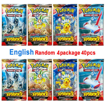 Pokemon Card Game Box Scarlet & Violet Evolutions 151 Temporal Forces Sun Moon Team up 4 Packs (Each Pack Contains 9/10 Cards)