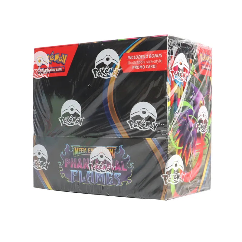 360Pcs English Pokémon TCG: Mega Evolution Phantasmal Flames Booster Box Pokemon trade card 36 Pack Box