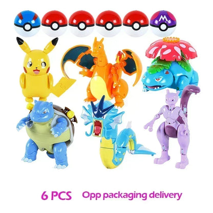 Genuine Pokemon Figure Ball Action Toy Mewtwo Venusaur Charizard Solgaleo Eevee Mewtwo Pikachu Box Pokeball Poke Ball Kids Gift