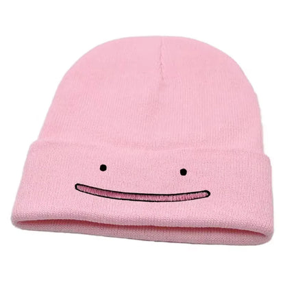 Pokemon Snorlax Ditto Psyduck Beanies Women Winter Warm Hat Anime Solid Color Funny Embroidery Cap for Men Knitted Bonnet Unisex