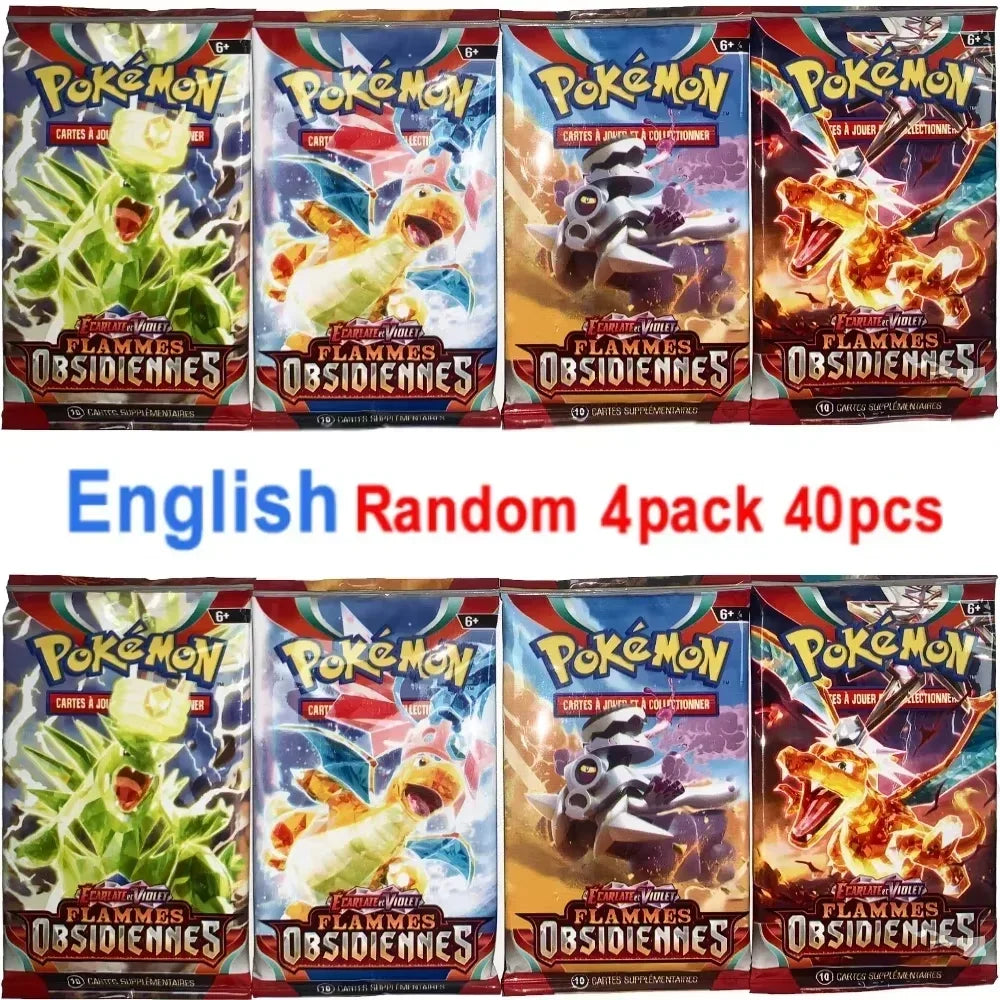 Pokemon Card Game Box Scarlet & Violet Evolutions 151 Temporal Forces Sun Moon Team up 4 Packs (Each Pack Contains 9/10 Cards)