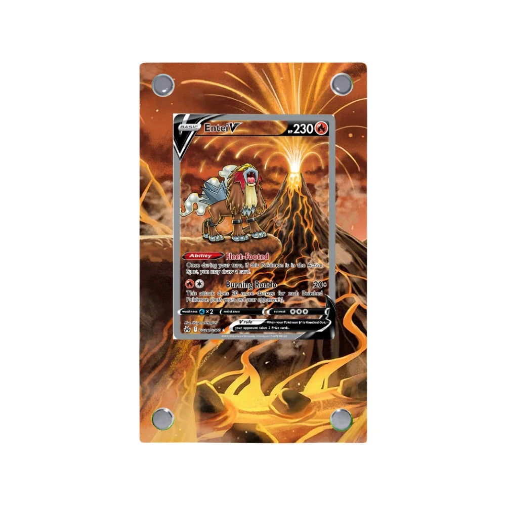 Entei Gastly Psyduck Dragonite Pokemon Acrylic Extended Painting Stuck Brick Anime Classics Game Collection Card Display Stand