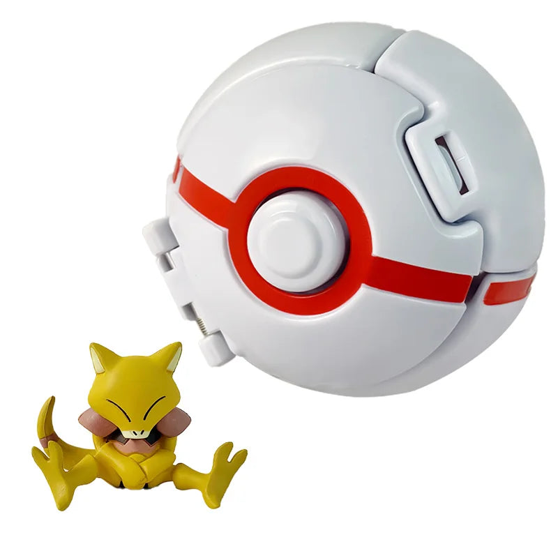 Random 7CM Pokeball Pokemon big ball Anime action figure Pikachu Litten Psyduck Squirtle Bulbasaur Go Toy boy kid Birthday Gift