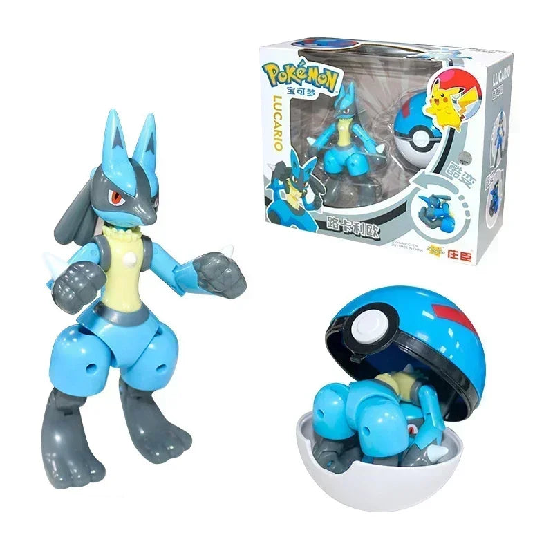Genuine Pokemon Figure Ball Action Toy Mewtwo Venusaur Charizard Solgaleo Eevee Mewtwo Pikachu Box Pokeball Poke Ball Kids Gift