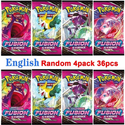 Pokemon Card Game Box Scarlet & Violet Evolutions 151 Temporal Forces Sun Moon Team up 4 Packs (Each Pack Contains 9/10 Cards)