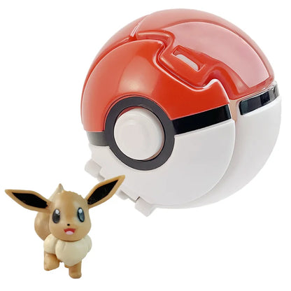 Random 7CM Pokeball Pokemon big ball Anime action figure Pikachu Litten Psyduck Squirtle Bulbasaur Go Toy boy kid Birthday Gift
