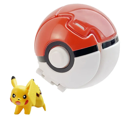 Random 7CM Pokeball Pokemon big ball Anime action figure Pikachu Litten Psyduck Squirtle Bulbasaur Go Toy boy kid Birthday Gift