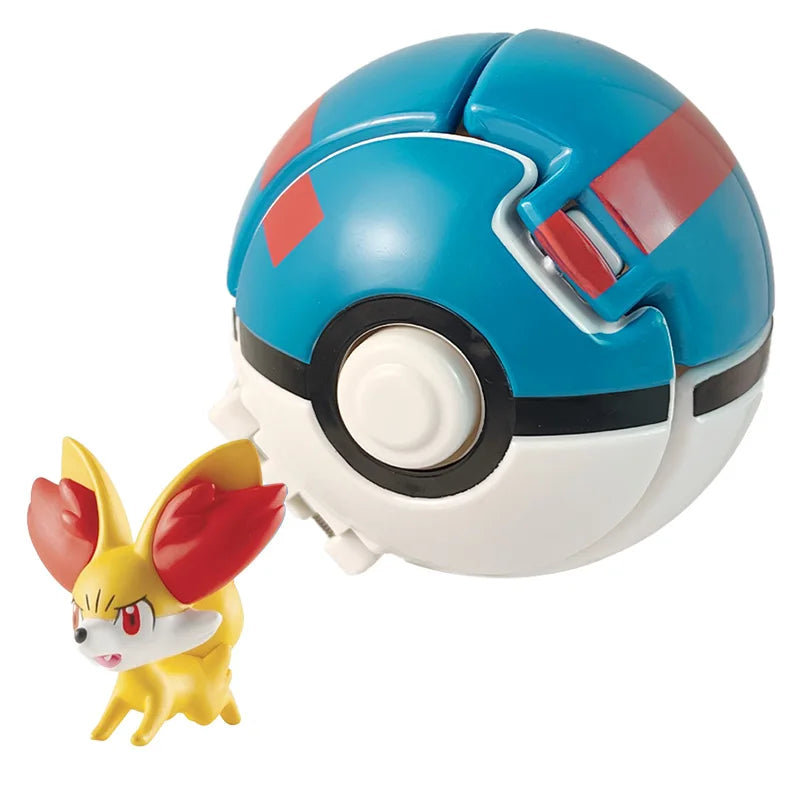 Random 7CM Pokeball Pokemon big ball Anime action figure Pikachu Litten Psyduck Squirtle Bulbasaur Go Toy boy kid Birthday Gift