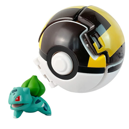 Random 7CM Pokeball Pokemon big ball Anime action figure Pikachu Litten Psyduck Squirtle Bulbasaur Go Toy boy kid Birthday Gift