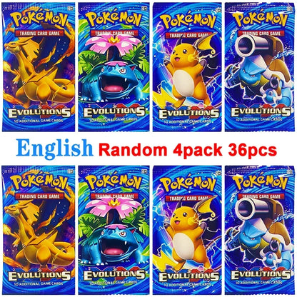 Pokemon Card Game Box Scarlet & Violet Evolutions 151 Temporal Forces Sun Moon Team up 4 Packs (Each Pack Contains 9/10 Cards)