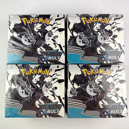 360Pcs English Pokemon Card Black Bolt White Flare 151 classics Booster Box Battle Transaction Gifts