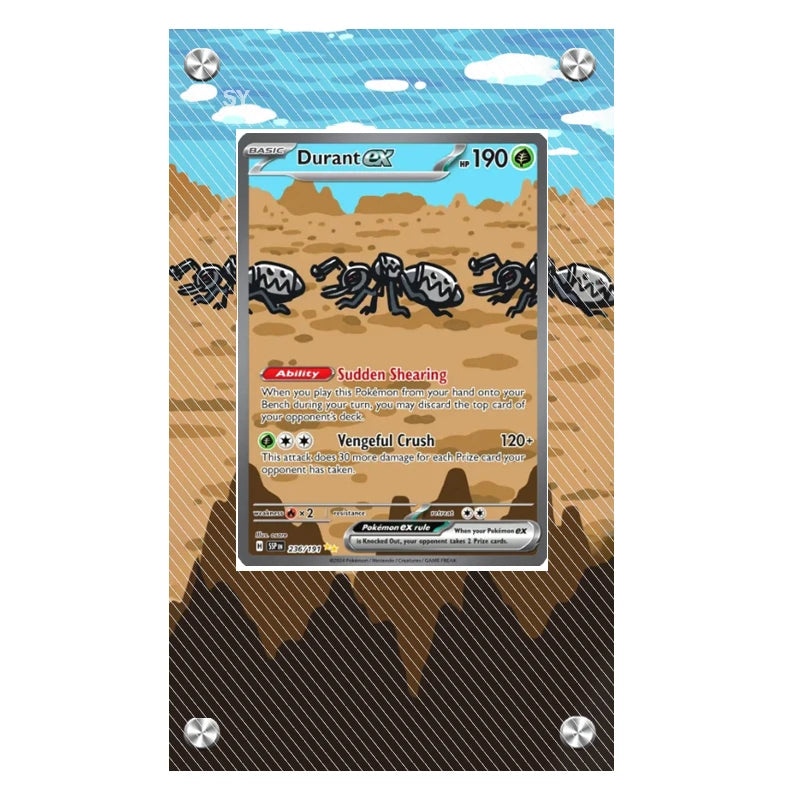 Pokemon Zekrom Reshiram Salamence Sv8 Milotic Durant Ceruledge Mew Extended Artwork Display Case Card Extended Art Stuck Brick