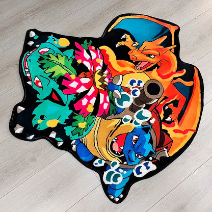 Area Rug Anime Pokémon Venusaur Greninja Charizard Pikachu Sylveon Charmander Customize Printed Carpet for Home Decor