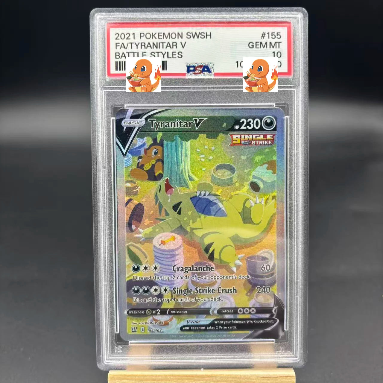 Diy 1pcs/set Pokemon PTCG PSA Pikachu Sableye&Tyranitar Ex Self Control Collect Signature Trading Flash Card Anime Cartoon Gift