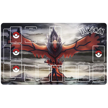 New 600x350mm PTCG Eevee Mewtwo Single Player Playmat Anime Cartoon Duel Disk Game Ash Ketchum Rubber Board Game Mat Toy Gifts