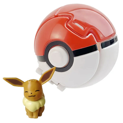 Random 7CM Pokeball Pokemon big ball Anime action figure Pikachu Litten Psyduck Squirtle Bulbasaur Go Toy boy kid Birthday Gift