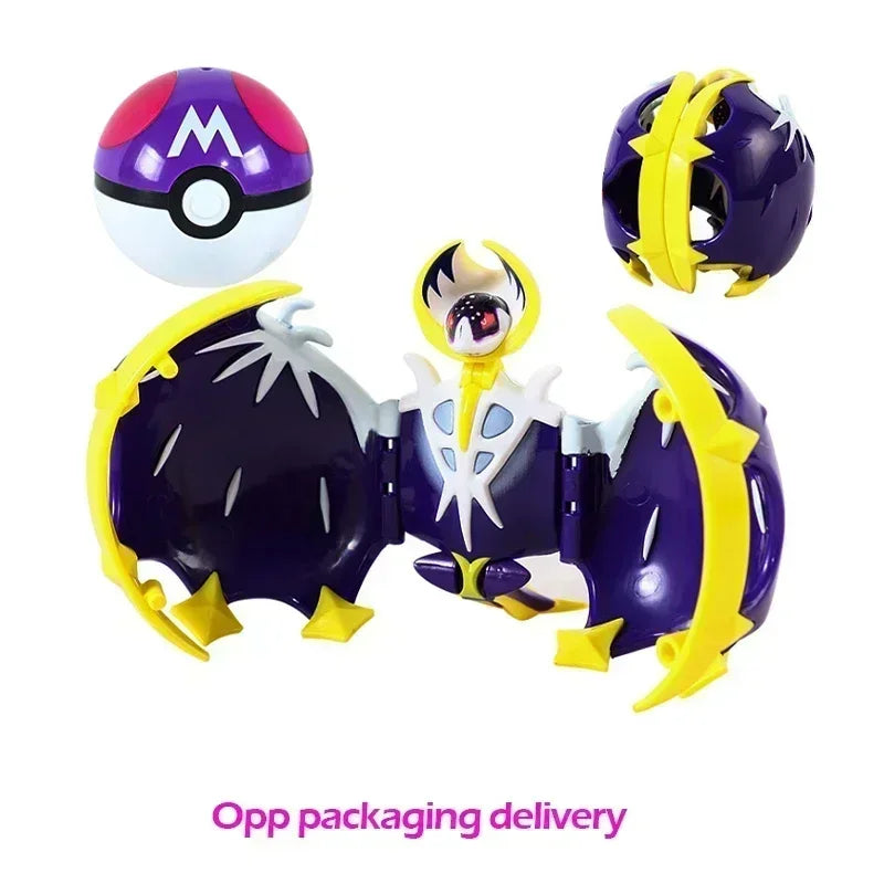 Genuine Pokemon Figure Ball Action Toy Mewtwo Venusaur Charizard Solgaleo Eevee Mewtwo Pikachu Box Pokeball Poke Ball Kids Gift