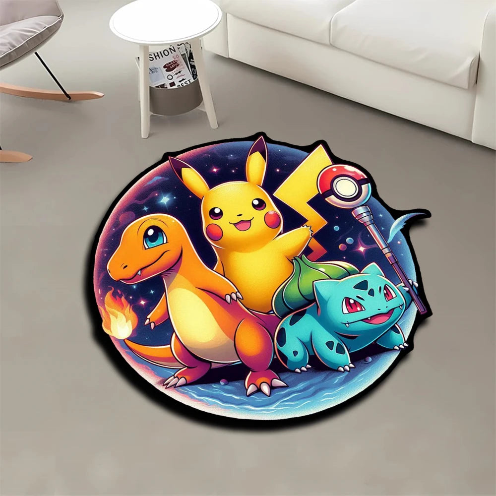 Area Rug Anime Pokémon Venusaur Greninja Charizard Pikachu Sylveon Charmander Customize Printed Carpet for Home Decor