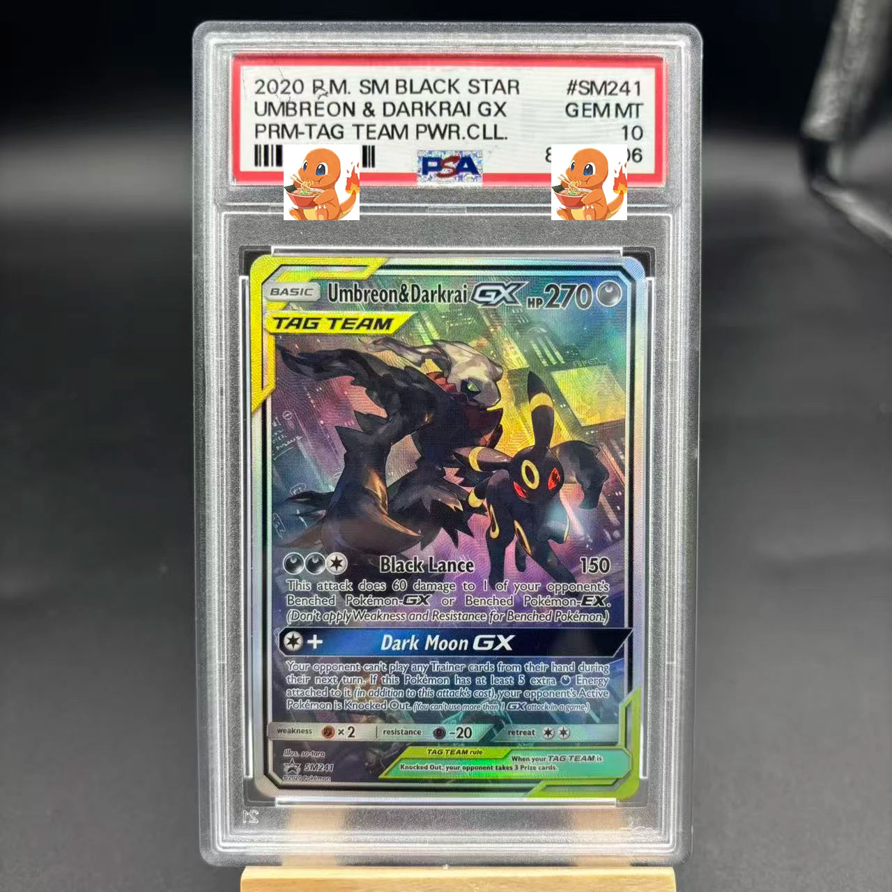Diy 1pcs/set Pokemon PTCG PSA Pikachu Sableye&Tyranitar Ex Self Control Collect Signature Trading Flash Card Anime Cartoon Gift