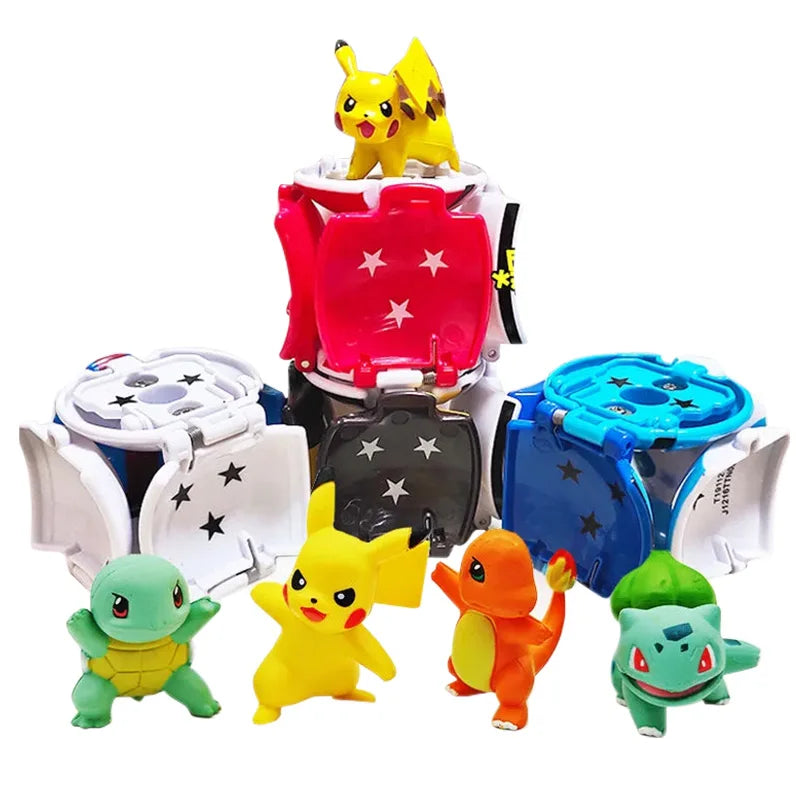 Random 7CM Pokeball Pokemon big ball Anime action figure Pikachu Litten Psyduck Squirtle Bulbasaur Go Toy boy kid Birthday Gift